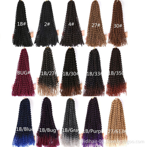 Passion Twist Prelooped Crochet Hair Braid Spring Long Bohemian Curl Braids Water Wave Hook Locs Synthetic Hair